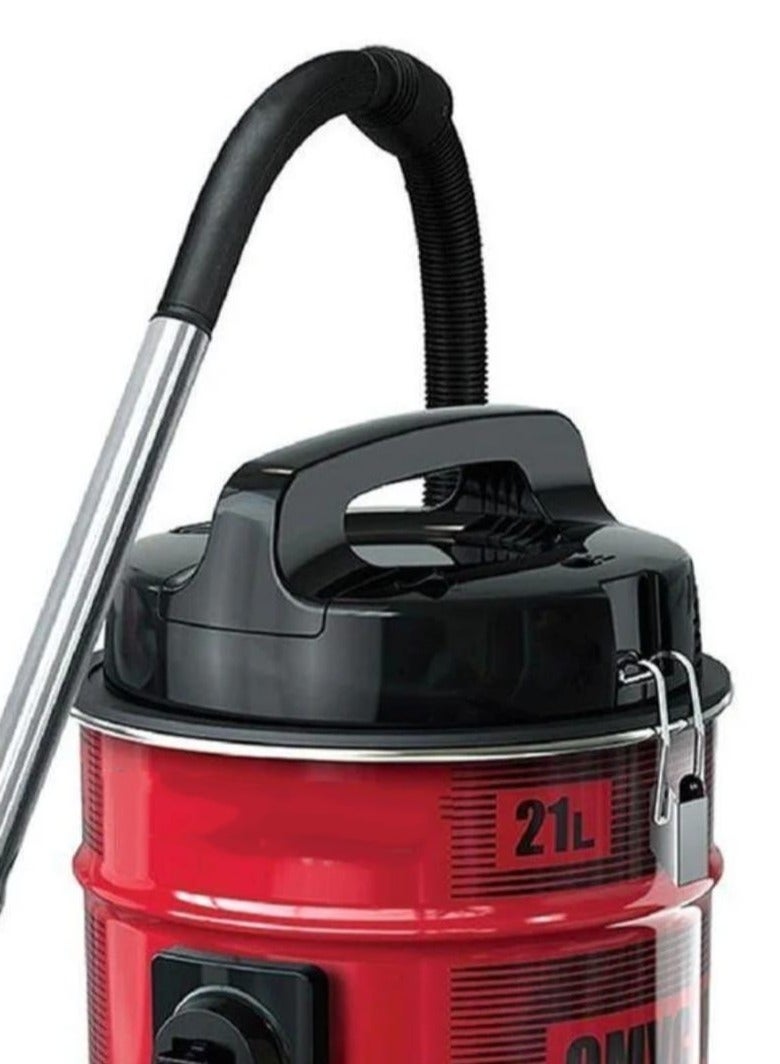 Vacuum Cleaner 2400W 21 L Color Red Drum Vacuum Cleaner Portable With Dust Full Indicator with Parking Position Air Blower Function with Adjustable Suction Power