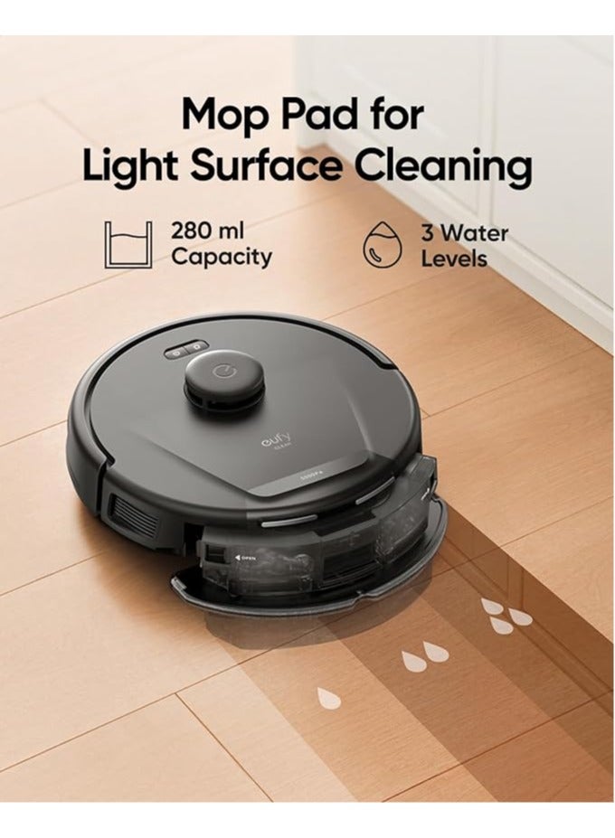 L60 Hybrid Robot Vacuum With Self Empty Station, Hair Detangling Technology, Up To 60 Days Of Hands Free Cleaning, Ultra Strong 5,000 Pa Suction To Remove Hair, Dust, Mop Pad 50 W T2278V11 Black