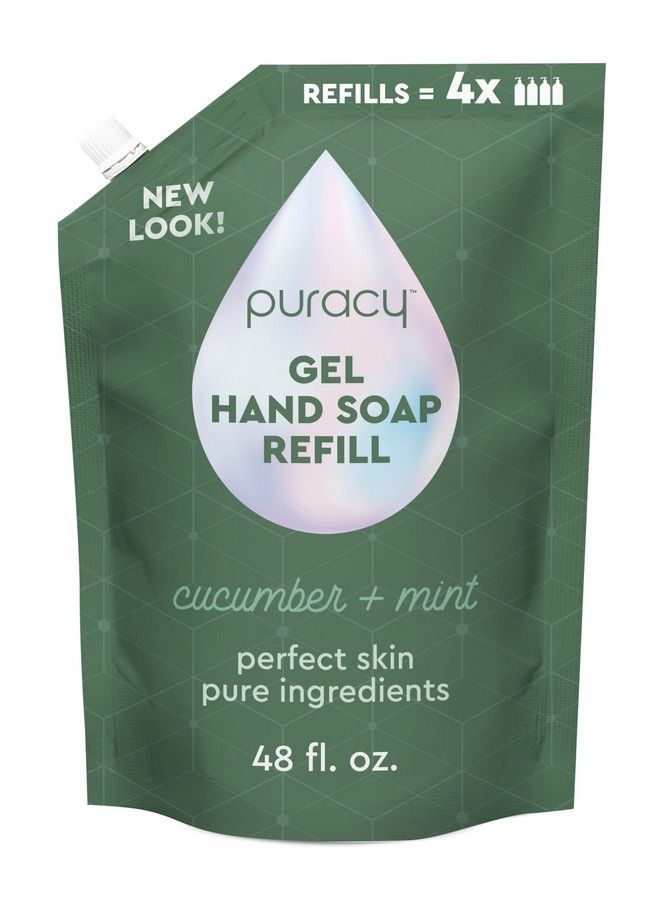Organic Hand Soap For The Professional Hand Washers We’Ve All Become Moisturizing Natural Gel Hand Wash Soap Liquid Hand Soap Refills For Soft Skin (Refill Cucumber & Mint 48 Ounce)