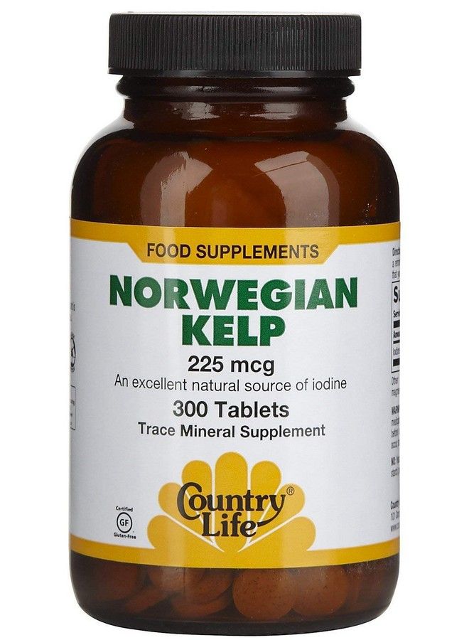Arctic Kelp Iodine Supplement For Thyroid Health Support 300 Tablets Certified Gluten Free Certified Vegan