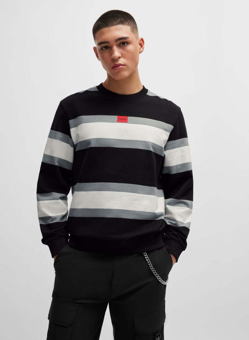 Striped Crew Neck Sweatshirt