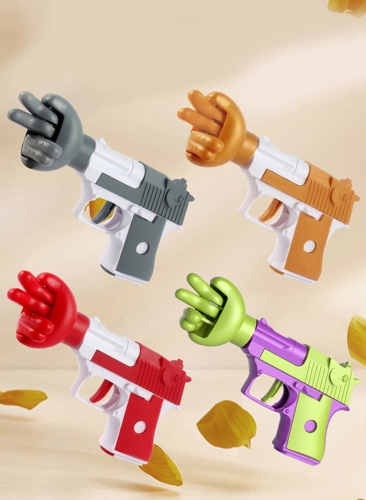 2 pieces of guessing gun, rock paper, scissors, small pistol, game gun, props, children's tabletop game, decompression toys