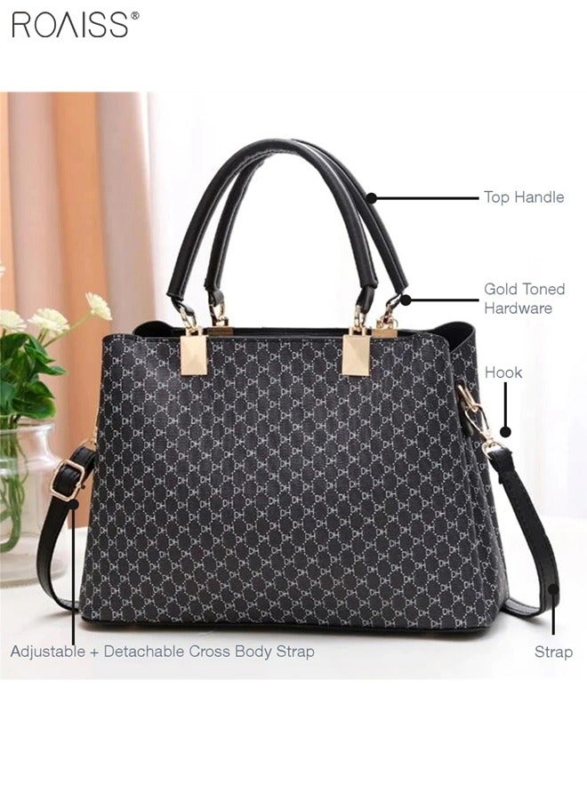 Women's Fashionable Checkered Crossbody Bag Pu Leather Handbag With Exquisite Pendant Accessories