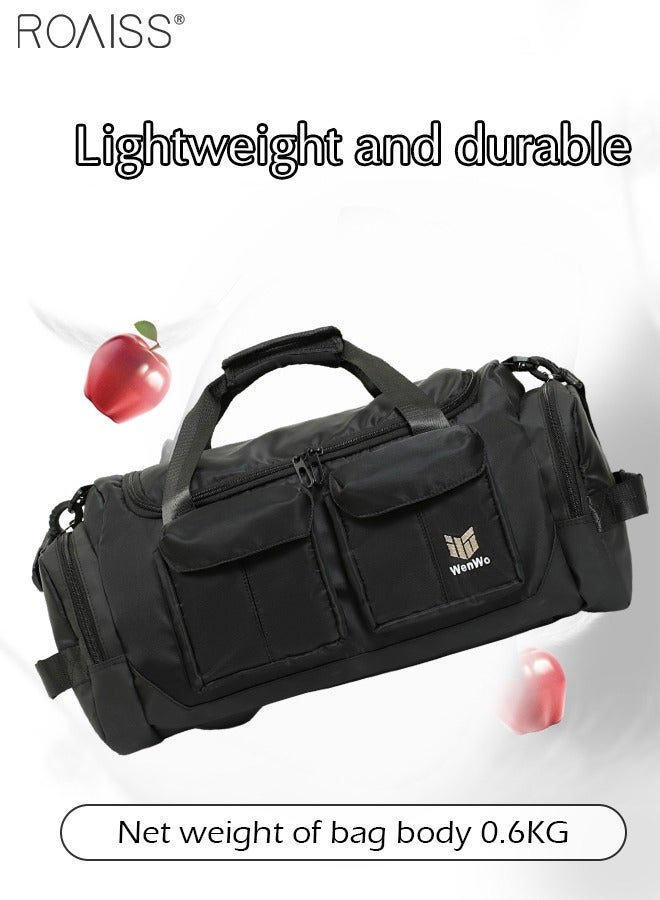 Large-Capacity Wet And Dry Travel Tote Bag Adjustable Detachable Shoulder Strap Gym Bag Independent Shoe Compartment Duffel Bag.