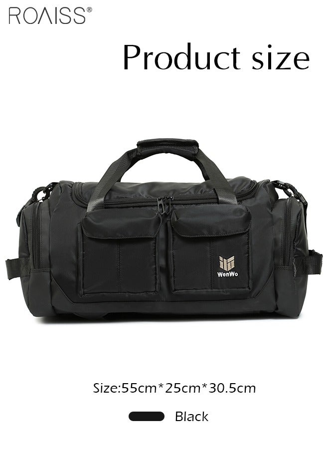 Large-Capacity Wet And Dry Travel Tote Bag Adjustable Detachable Shoulder Strap Gym Bag Independent Shoe Compartment Duffel Bag.