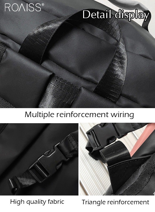 Large-Capacity Wet And Dry Travel Tote Bag Adjustable Detachable Shoulder Strap Gym Bag Independent Shoe Compartment Duffel Bag.