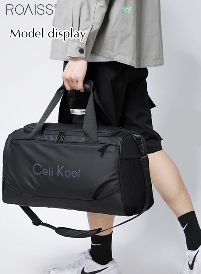 Large-Capacity Wet And Dry Travel Tote Bag Adjustable Detachable Shoulder Strap Gym Bag Independent Shoe Compartment Duffel Bag.