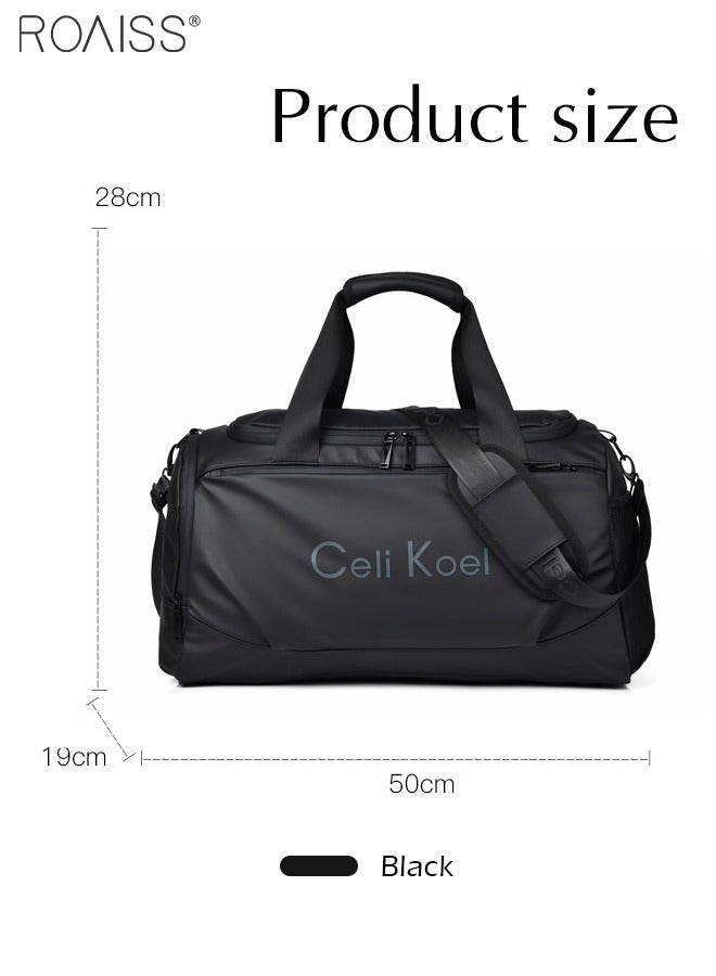 Large-Capacity Wet And Dry Travel Tote Bag Adjustable Detachable Shoulder Strap Gym Bag Independent Shoe Compartment Duffel Bag.