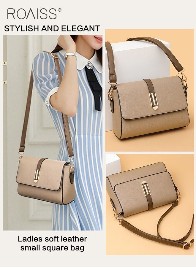 Fashionable Casual Flip Crossbody Bag Women'S Daily Commuting Pu Leather Material Adjustable Strap Shoulder Bag