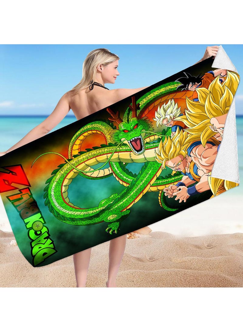 150*70cm Shawl Sunscreen Non Slip Microfiber Beach Bath Towel