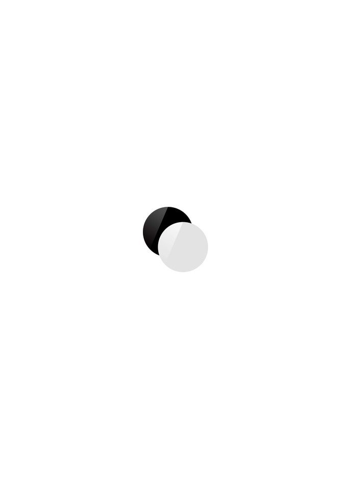 2x 12″ Circle Shape Reflective Tabletop Riser Photography Backdrop Black White