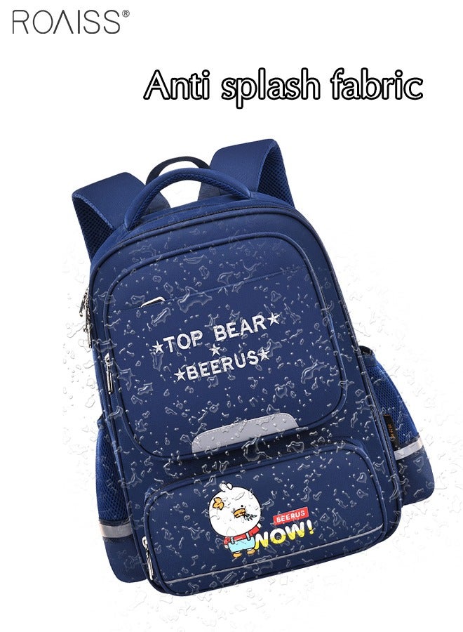 Large-Capacity Printed Embroidered Backpack Children'S School Travel Spine Protection Decompression School Bag