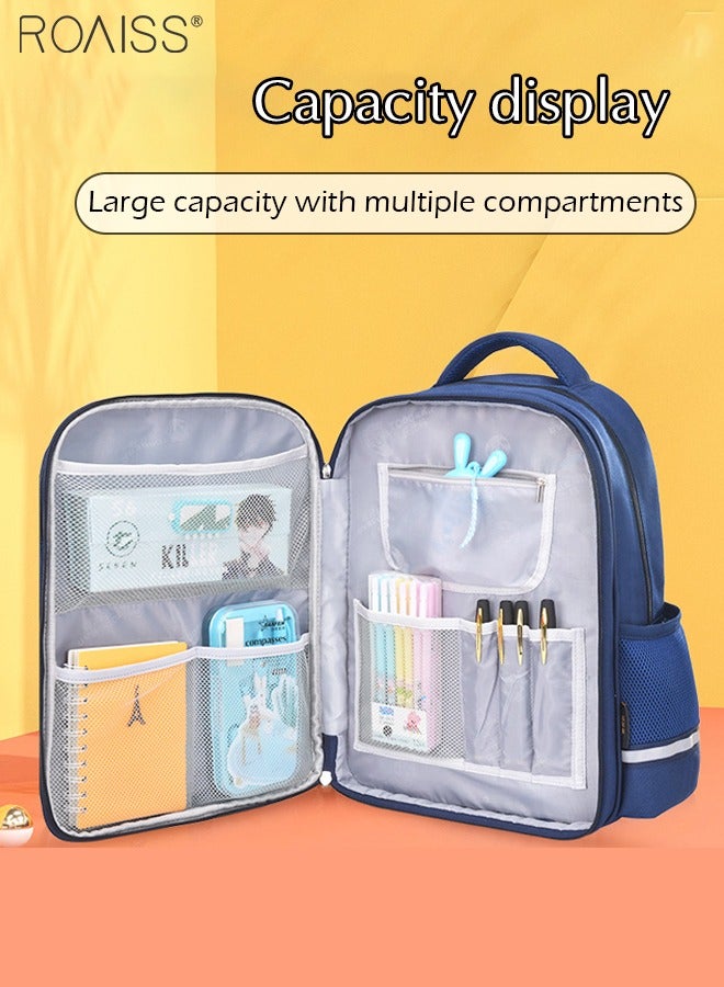 Large-Capacity Printed Embroidered Backpack Children'S School Travel Spine Protection Decompression School Bag