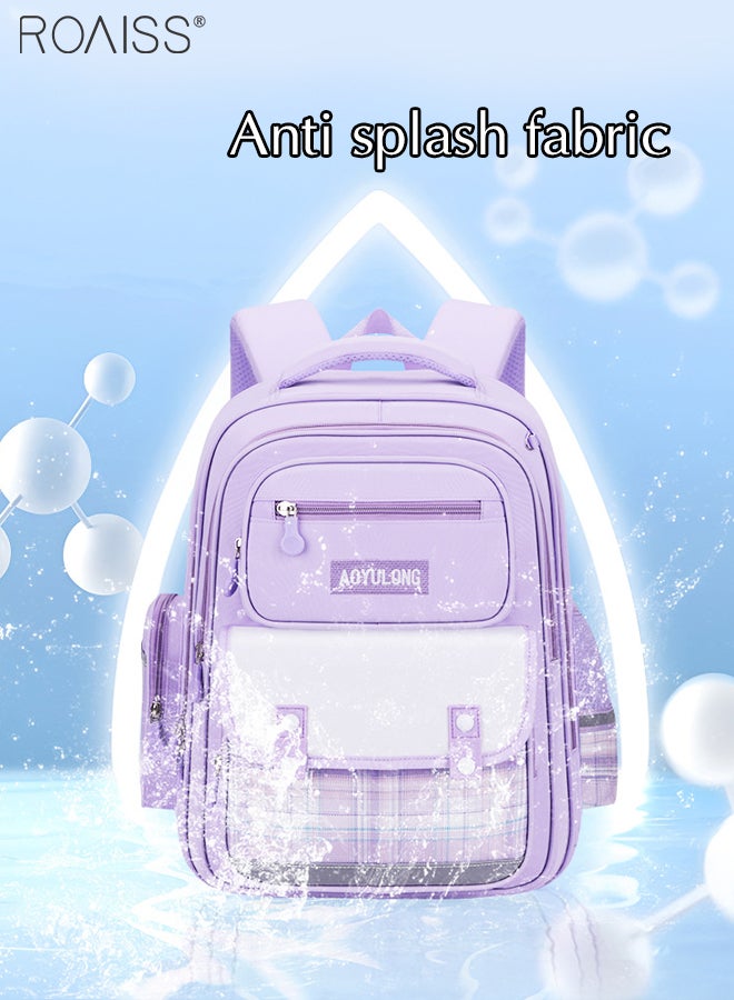 Large-Capacity Sweet Backpack Girl'S School Travel Spine Protection Decompression Waterproof Multi-Pocket School Bag