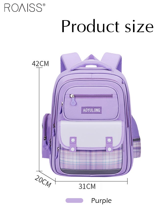 Large-Capacity Sweet Backpack Girl'S School Travel Spine Protection Decompression Waterproof Multi-Pocket School Bag