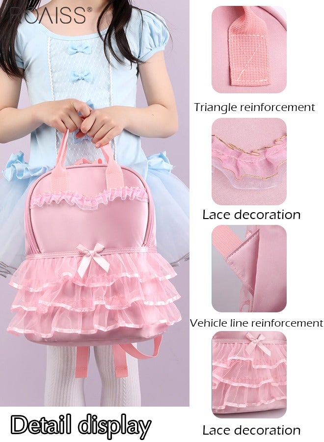 Satin Mesh Large Capacity Backpack For Girls Dance Learning Princess Dress Style Stress Relief School Bag