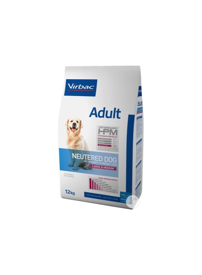 VIRBAC ADULT NEUTERED DRY FOOD FOR DOG LARGE & MEDIUM 12 KG