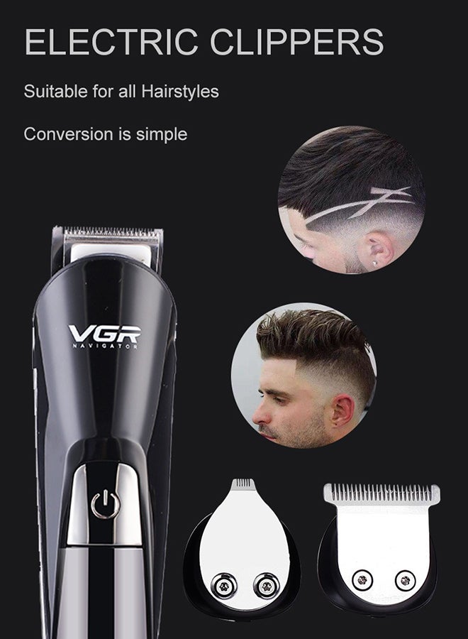 Professional Hair Clipper And Trimmer  For Men Black