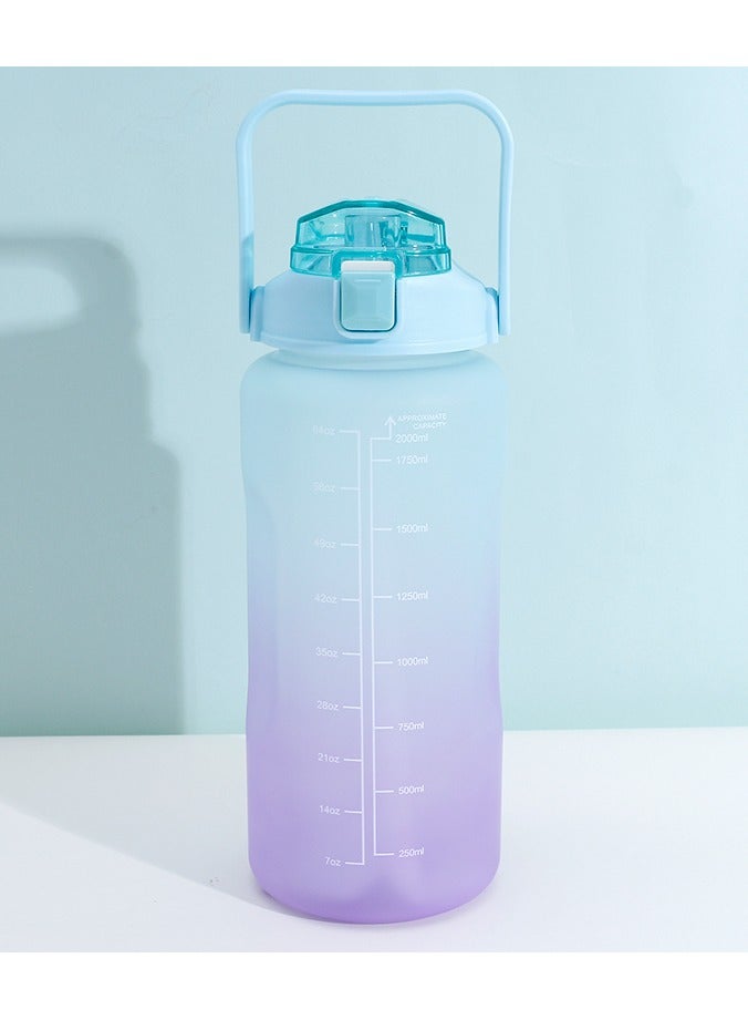 2000mL/67.6fl.oz. Oversized Gradient Plastic Cup (Blue-Purple)