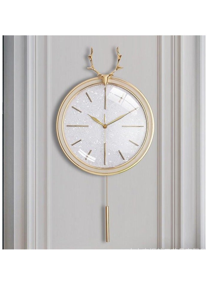 Nordic Light Luxury Deer Head Clock Hanging