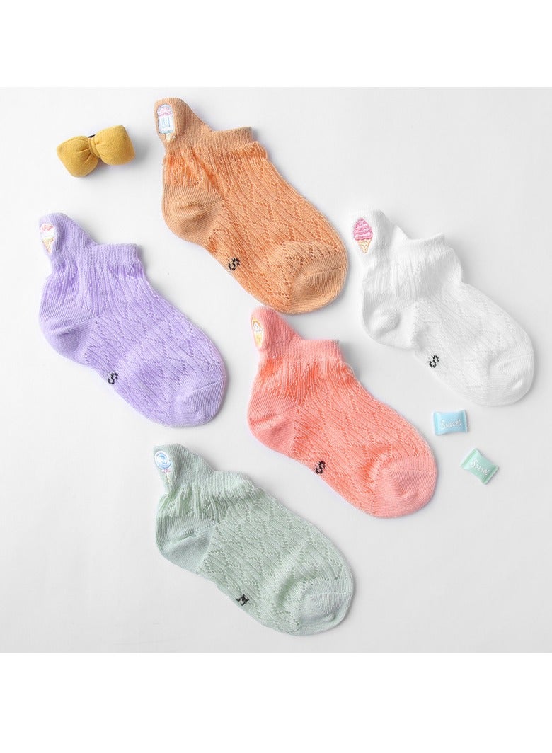 Embroidered Mesh Breathable Cute Cartoon Baby Socks
