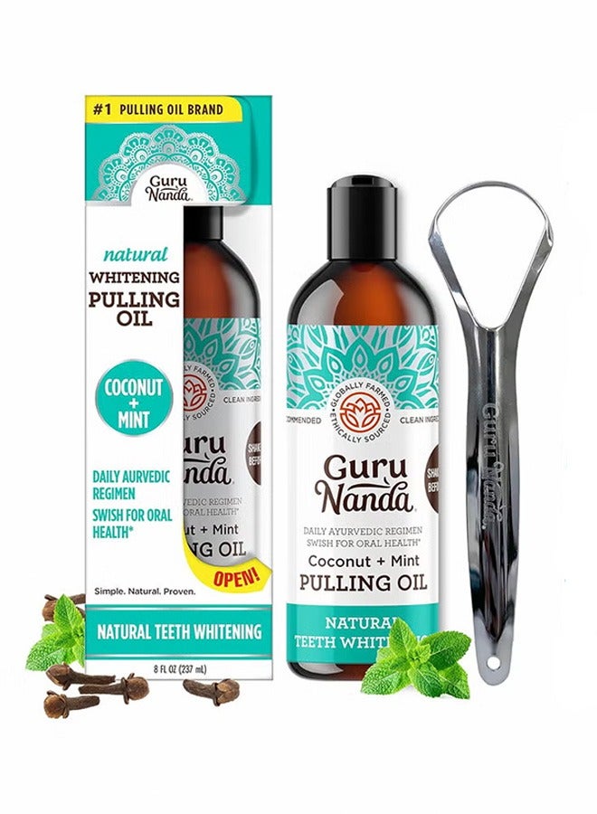 Natural Whitening Coconut Oil Pulling With 7 Essential Oils And Vitamin D3, E, K2 Mickey D, 8 Fl Oz