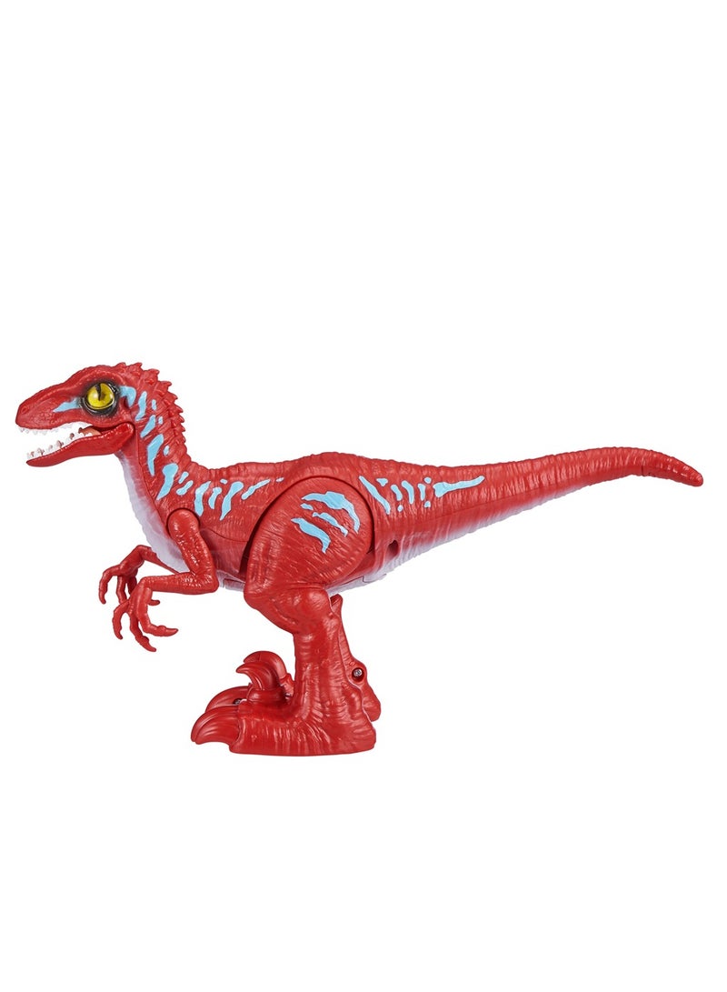 ZURU ROBO ALIVE Rampaging Raptor (Red) Dinosaur Toy with Realistic Dinosaur Movement That Bites and Chomps with Slime in Dino Egg, Robotic Pets for Ages 3+