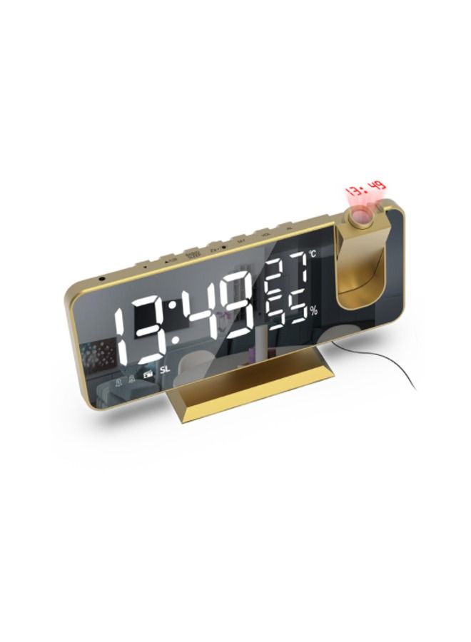 LED Digital Smart Alarm Clock Watch Table Electronic Desktop Clocks USB Wake Up Clock with 180° Time Projection Snooze