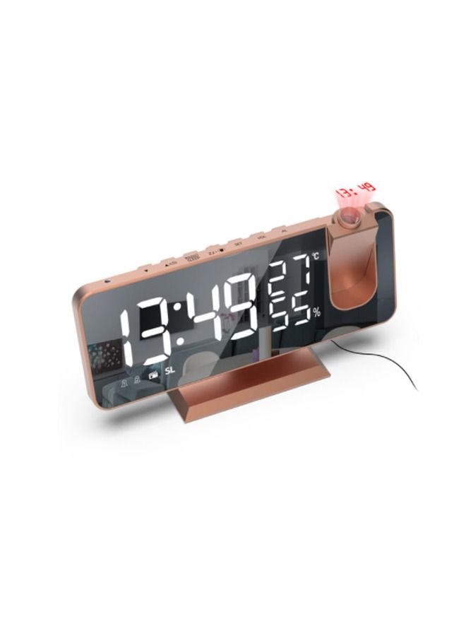 LED Digital Smart Alarm Clock Watch Table Electronic Desktop Clocks USB Wake Up Clock with 180° Time Projection Snooze