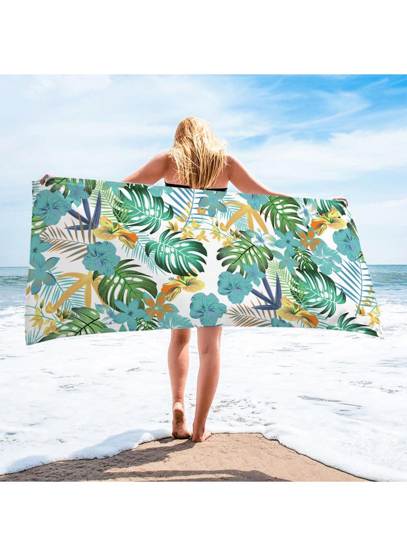 80*160cm Shawl Sunscreen Non Slip Microfiber Beach Bath Towel