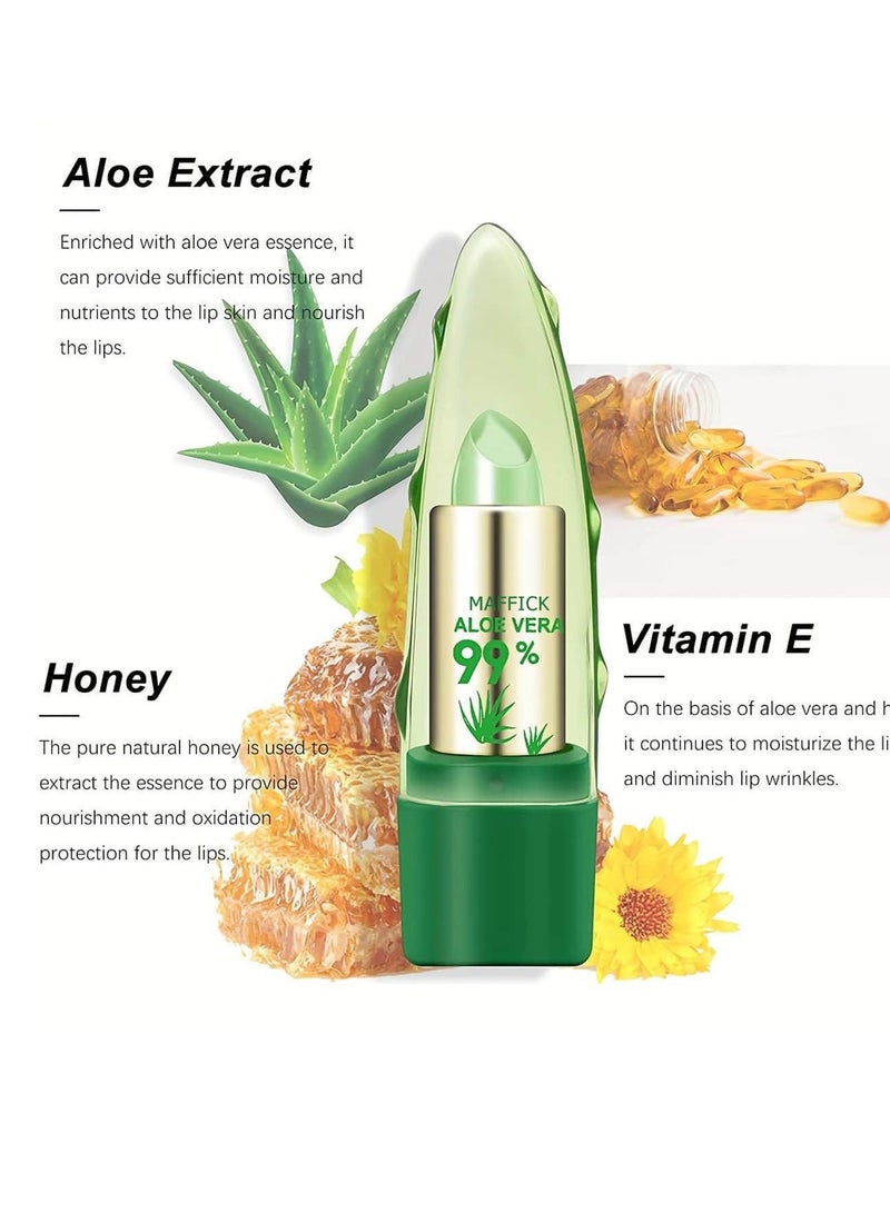 Maffick Aloe Vera Color Changing Lipstick Long Lasting Color Rendering Moisturize Lips