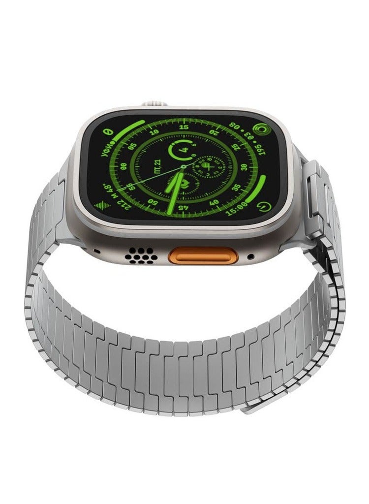 Levelo Milanese Watch Strap for Apple Watch 49mm - Silver