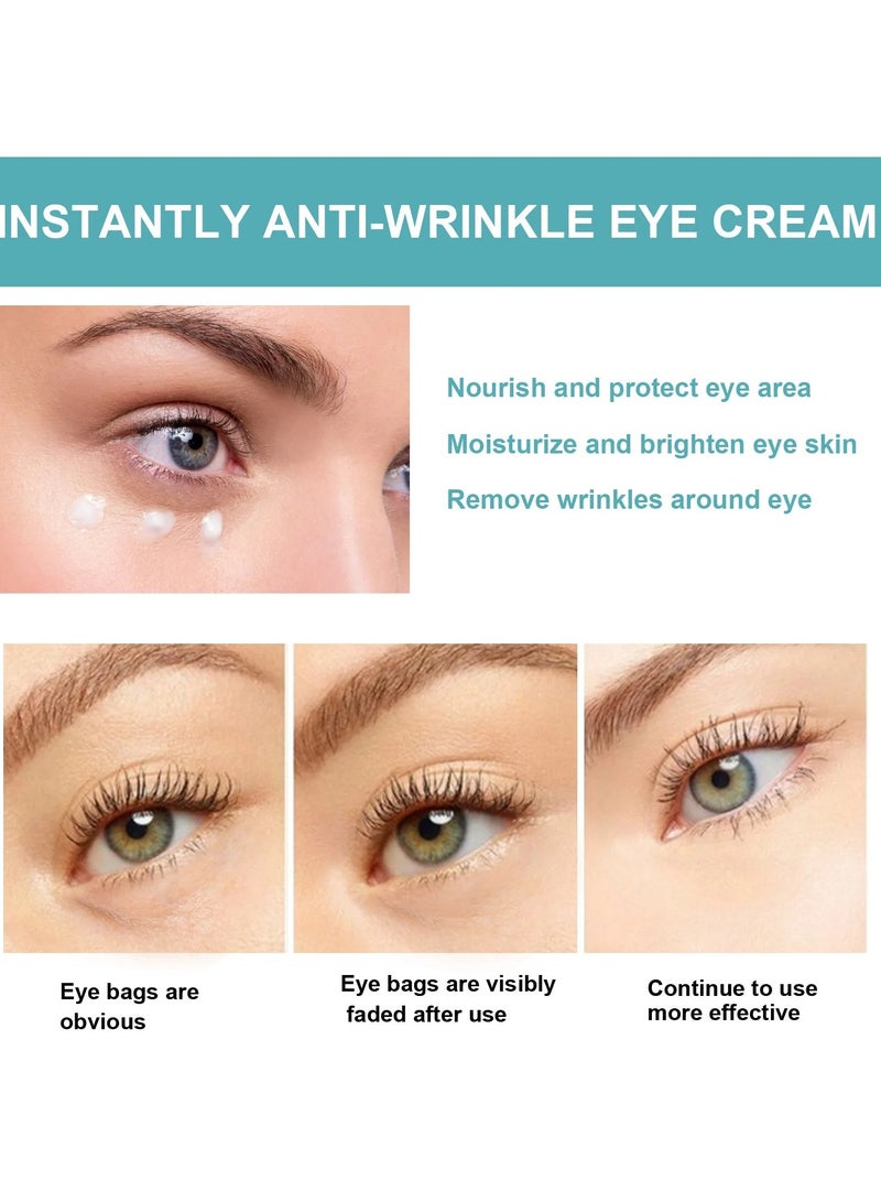 Anti Wrinkle Eye Cream, Hydrating And Brightening Instant Firming Eye Cream, Anti-aging Rapid Reduction Eye Cream For Wrinkles And Puffiness