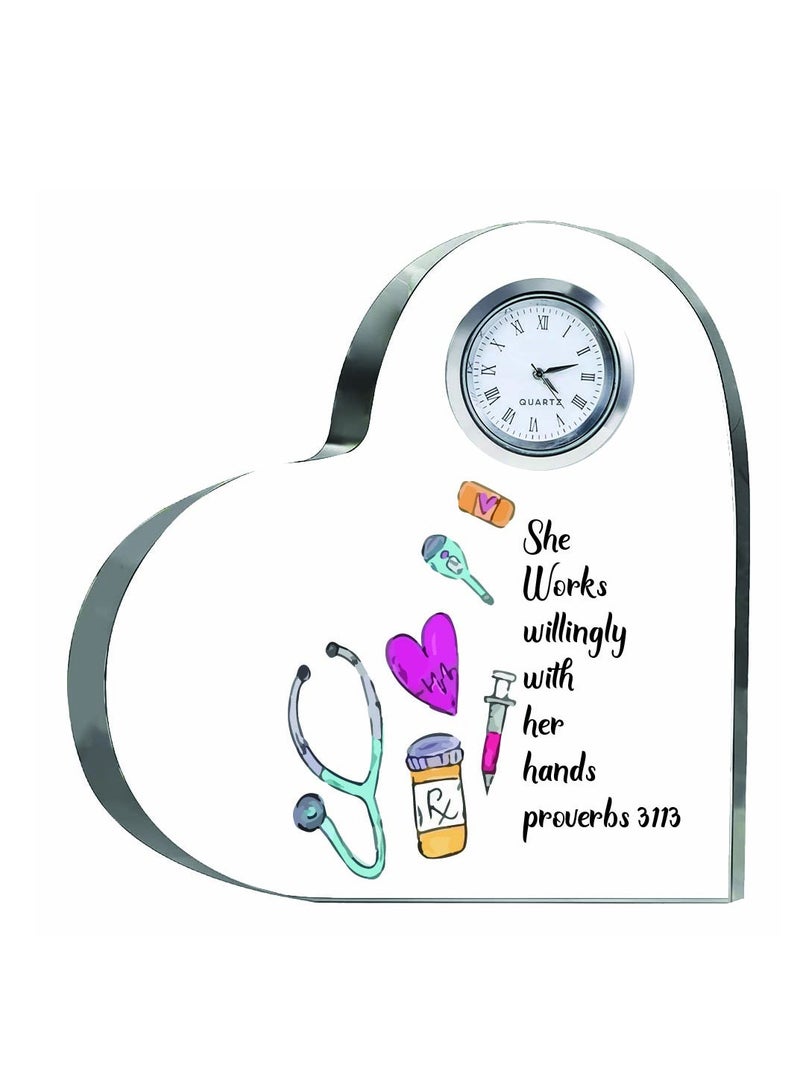 Celebrate International Nurse's Day with a Heartfelt Gift - Crystal Table Centerpiece Gift for Nurses - Appreciation Gifts for Nurse - Perfect for Medical Professionals, Nursing Students