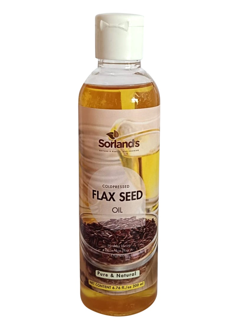 Flax Seed Oil 200 Ml Healthy Heart Brain Skin, Hair And Digestion