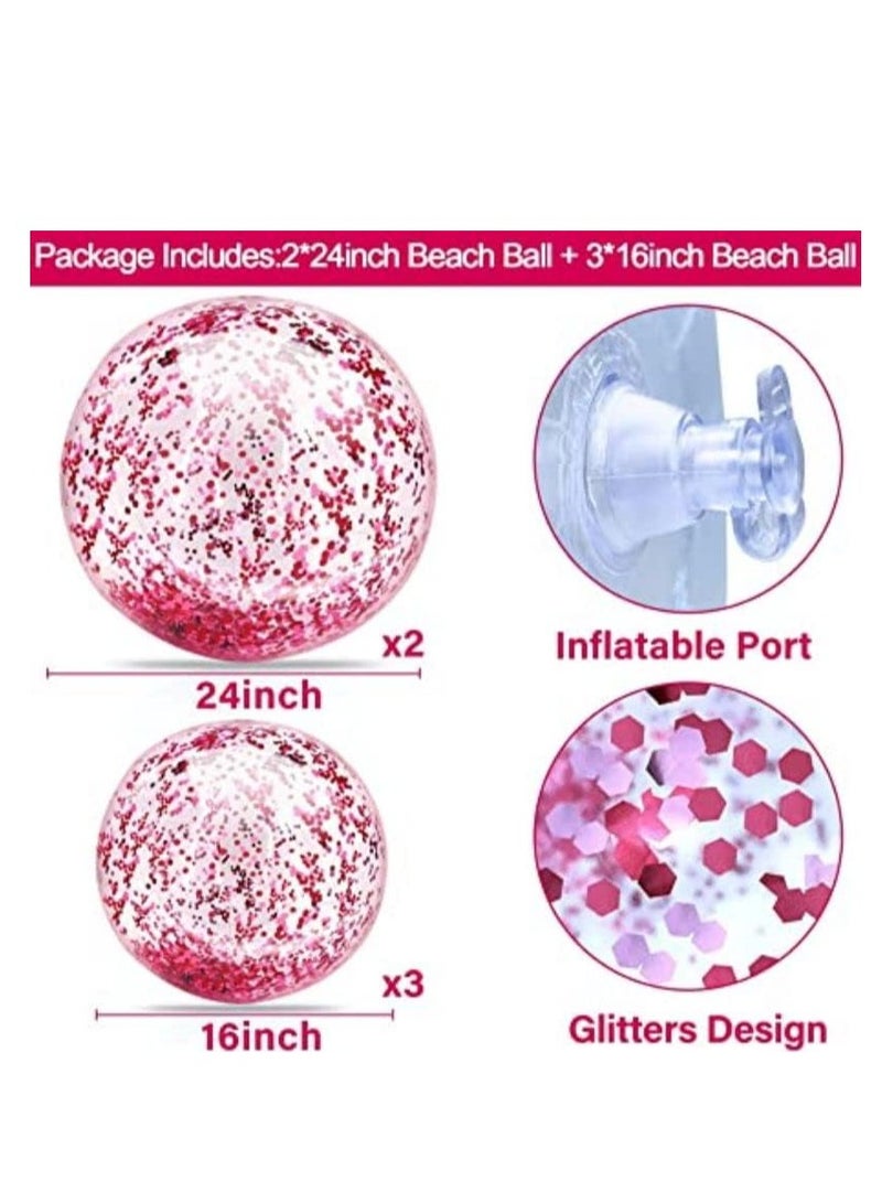 5 Pack Sequin Beach Balls 24