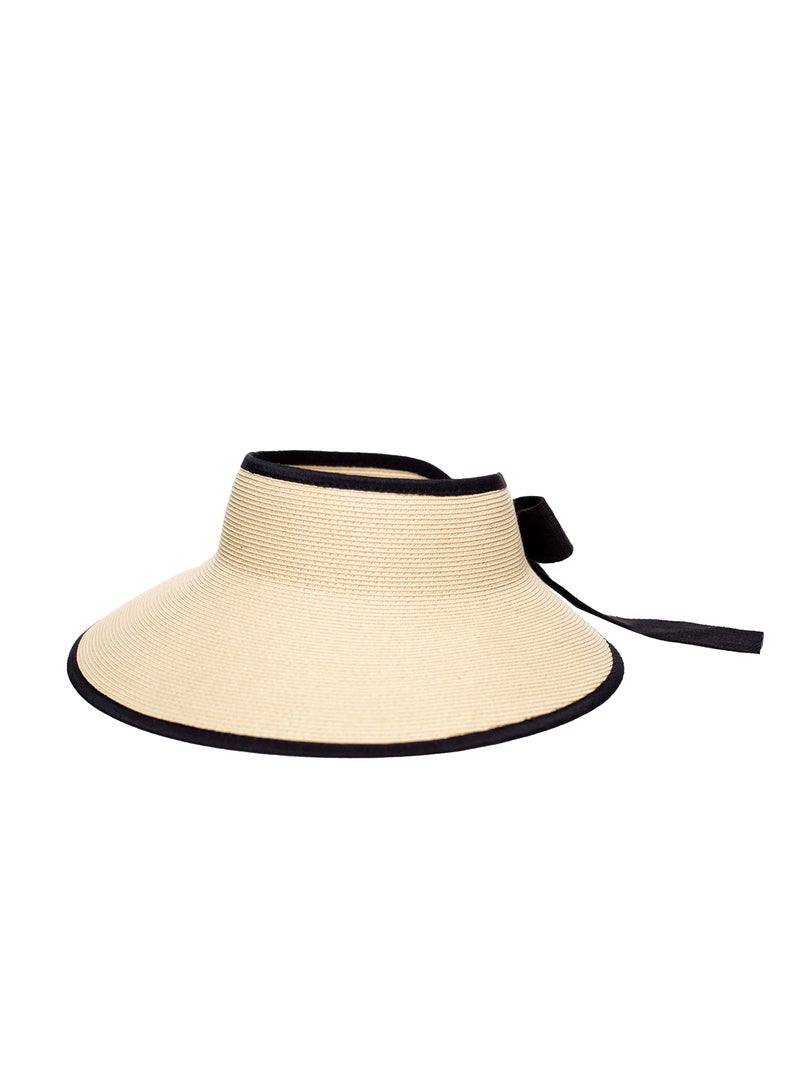 Vienna Visor Women’s Summer Sun Straw Packable UPF 50+ Beach Hat