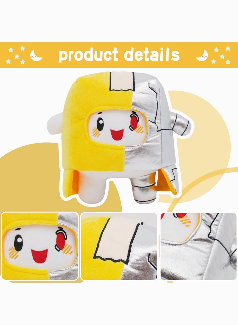 Lanky Boxy Cyborg Plush Toy with LED Half Box and Bot Merch Great Gift for Kids Cartoon Fans