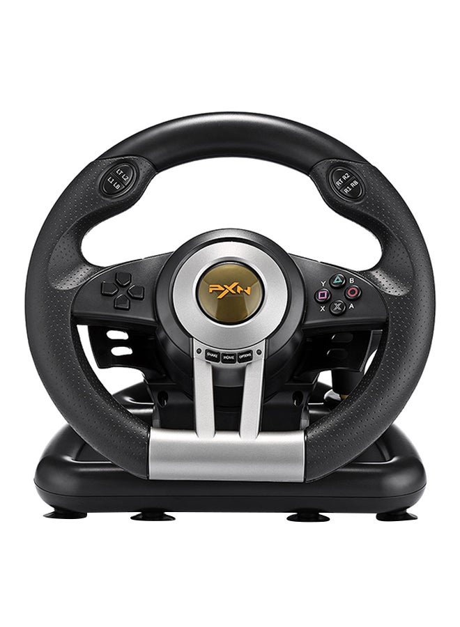 V3II Racing Game Steering Wheel With Brake Pedal