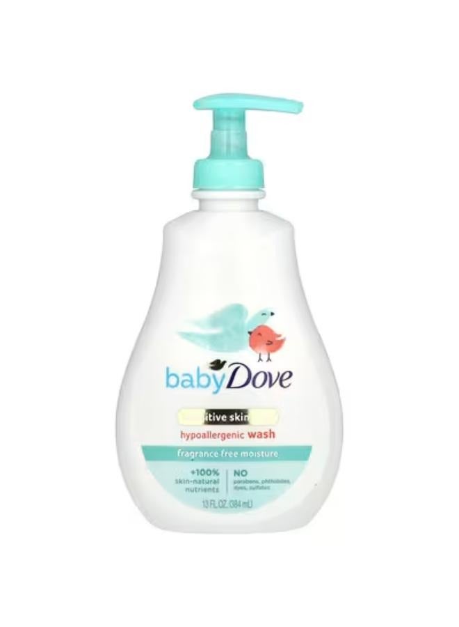 Baby, Sensitive Skin Care, Hypoallergenic Wash, Fragrance Free, 13 fl oz (384 ml)