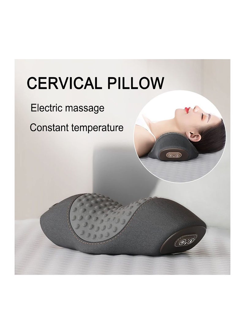 Cervical Neck Heated Pillows, Neck Stretcher, for Pain Relief Sleeping, Hump Corrector, TMJ Neck and Shoulder Stretch Relaxer, Chiropractor Recommended Pillow for Women and Men(1 Pac)