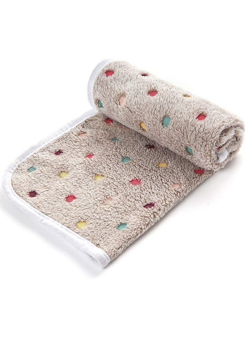 3 Blankets Super Soft and Fluffy Quality Wool Pet Blanket Facecloth Blanket for Dogs Puppies Cats Sleeping Blanket (3 Colors, 76x52cm)