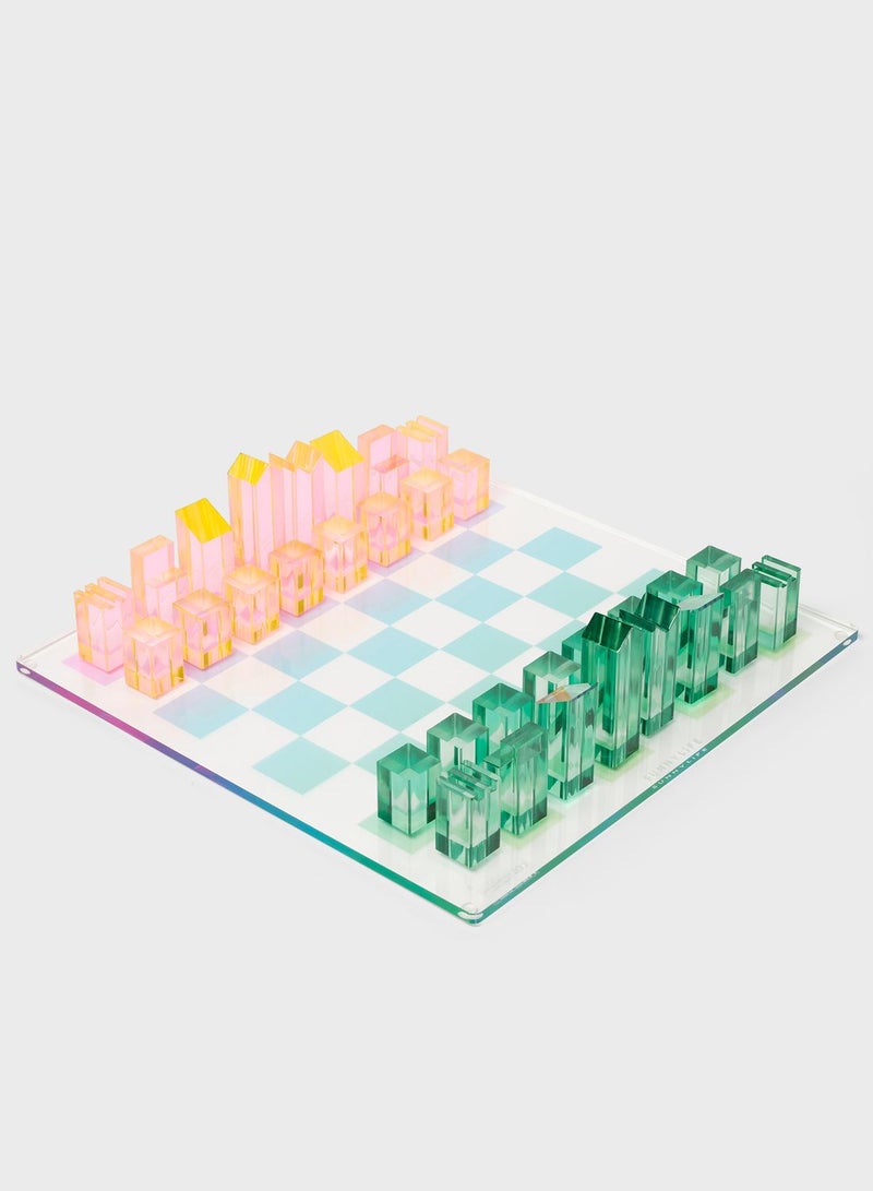 Ombre Lucite Chess & Checkers Sherbert