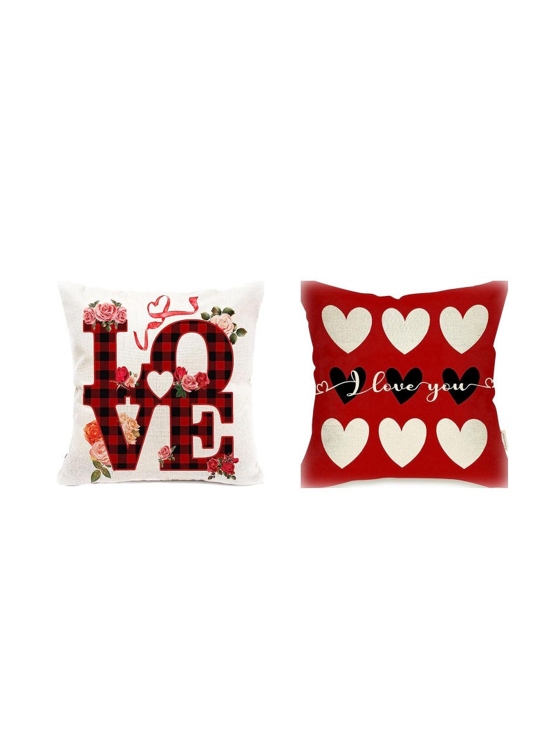 45*45cm Decorative Soft Couple Newlywed Home Pillow Cover 2 Piece Set