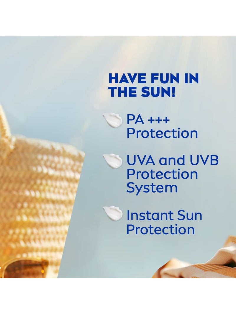 NIVEA SUN Protect and Moisture 125ml SPF 30 Advanced Sunscreen for Instant Protection| PA++ UVA - UVB Protection System Water Resistant For Men and Women