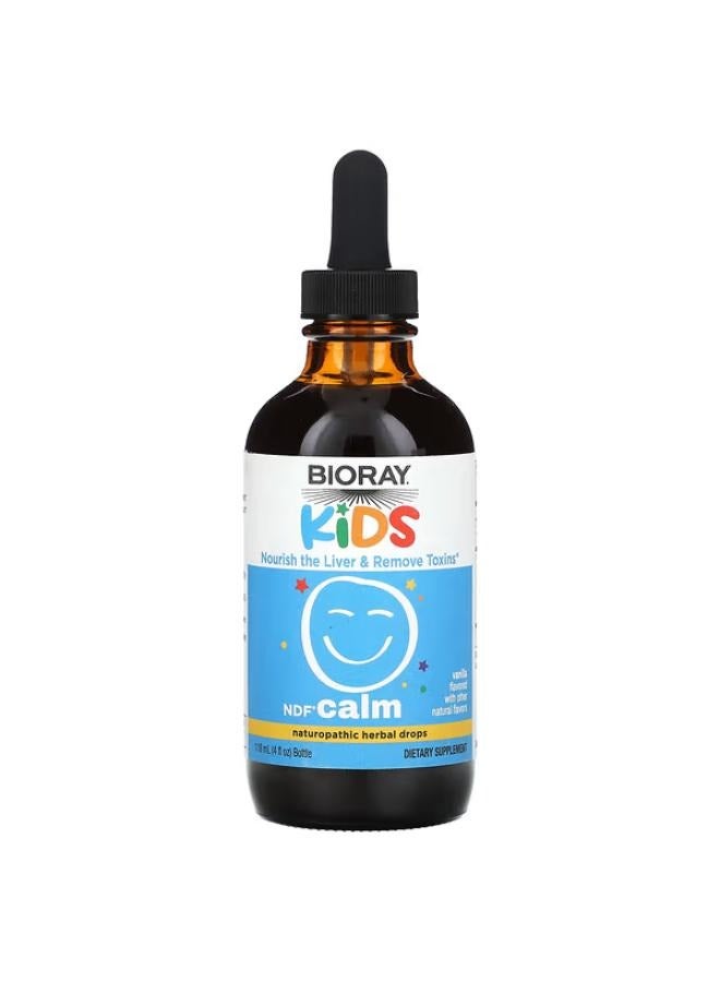 Kids, NDF Calm, Naturopathic Herbal Drops, Vanilla, 4 fl oz (118 ml)