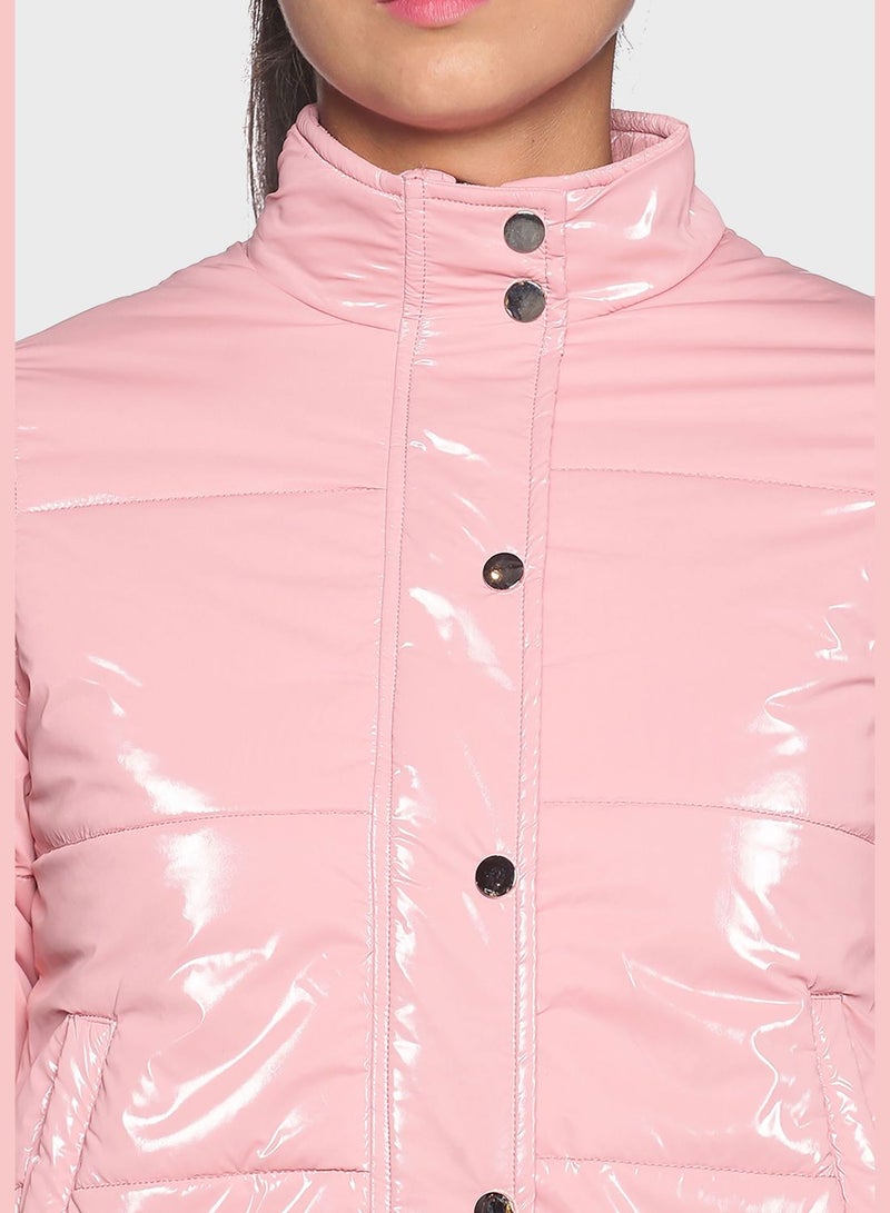 High Neck Quilted Jacket