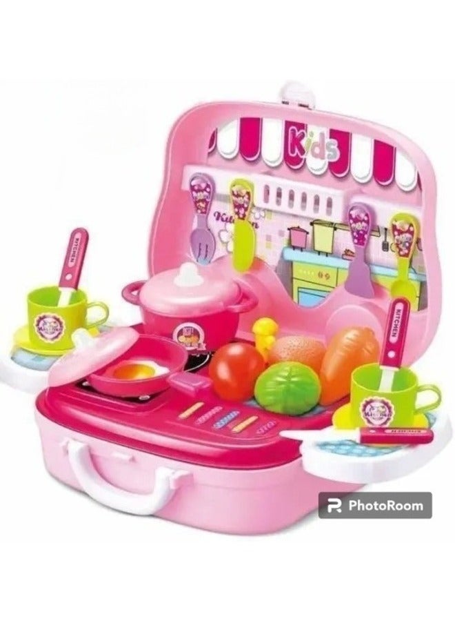 Plastic play toy kitchen set Cooking Toy set for girl