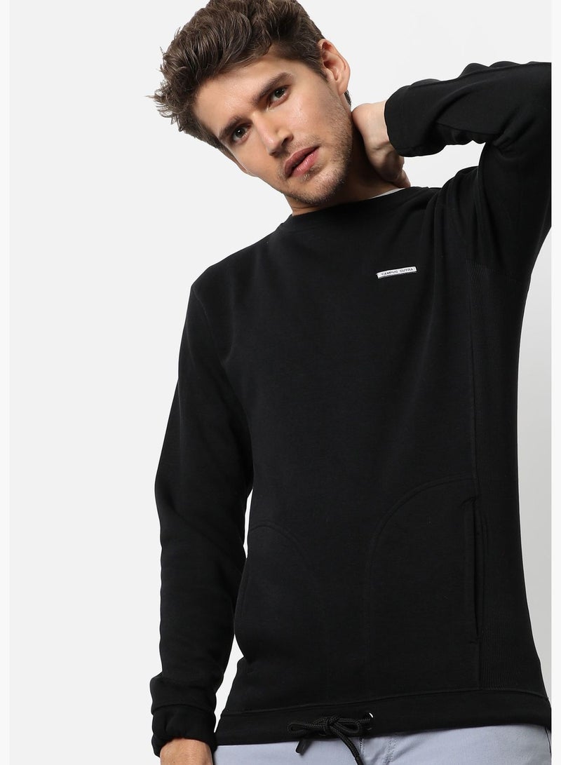 Men's Solid Regular Fit Sweatshirt For Winter Wear