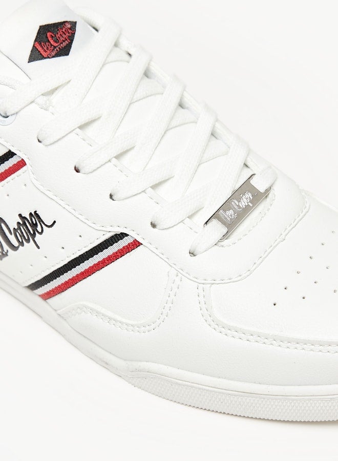 Men's Logo Detail Sneakers with Lace-Up Detail